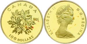 Canada 100 Dollars, Gold, 1986, UN ... 