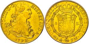 Coins Mexiko 8 Escudos, 1792, Carlos IV., ... 