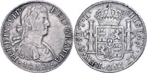 Coins Mexiko 8 Real, 1809, Ferdinand VII, ... 