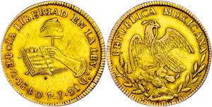 Coins Mexiko 4 Escudos, 1840, Guanajuato, Go ... 