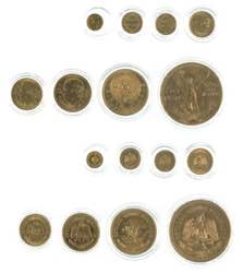 Coins Mexiko Lot 7 gold coins and 1 Gold ... 