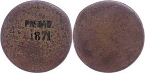 Mexican Token Piedad, token (5, 62), bronze, ... 