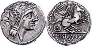 Coins Roman Republic D. Iunius Silanus L. F, ... 