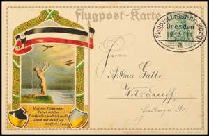 Deutsches Reich Luftpost 1914, Erstflug ... 
