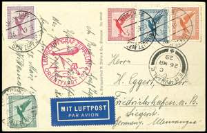 Zeppelinpost nach Sieger 1929, Orientfahrt, ... 