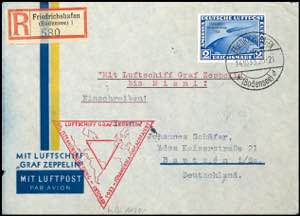 Zeppelinpost nach Sieger 1933, Chicagofahrt, ... 