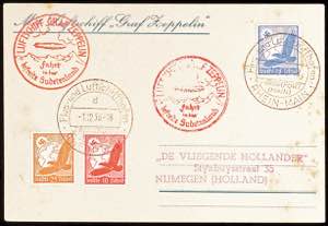Zeppelinpost nach Sieger 1938, ... 