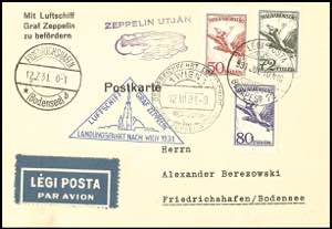 Zeppelinpost - Vertragsstaaten Ungarn: 1931, ... 