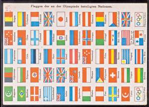 Olympiade 1936 1936, Flaggen der an der ... 