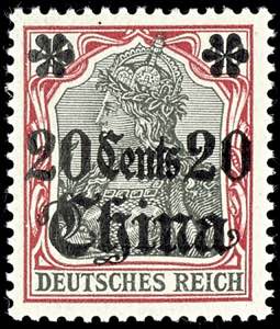 Deutsche Post in China 40 Pfennig Deutsches ... 