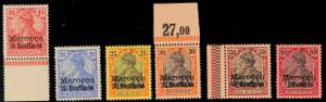Deutsche Post in Marokko 6 verschiedene ... 