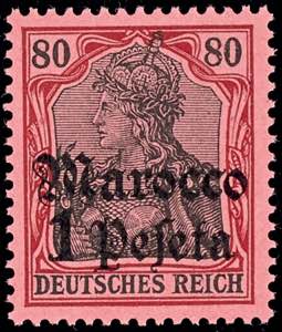 Deutsche Post in Marokko 80 Pfennig ... 