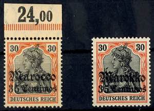 Deutsche Post in Marokko 30 Pfennig ... 