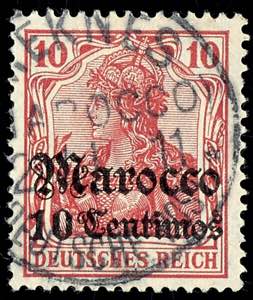 Deutsche Post in Marokko Stempel MEKNES ... 