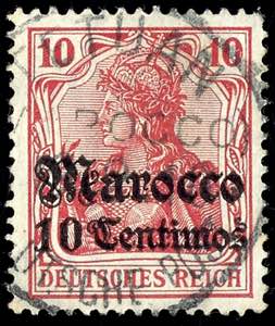 Deutsche Post in Marokko Stempel TETUAN ... 
