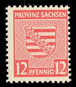 SBZ Postmeistertrennung Naumburg, 12 Pfg, ... 