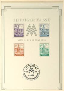 SBZ Blockausgabe Leipziger Messe 1946, ... 