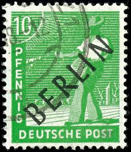 Berlin 10 Pfennig Schwarzaufdruck, ... 