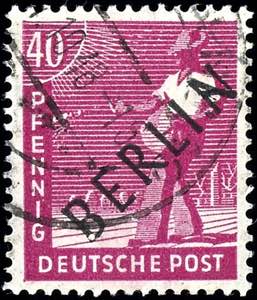 Berlin 40 Pfennig Schwarzaufdruck, ... 