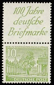 Berlin Zusammendrucke 100 J. dt. Briefmarke, ... 