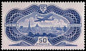 Frankreich 1936, 50 Franc Flugpost Banknote, ... 
