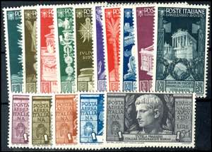 Italien 1937, 10 C. bis 5 L. 2000 ... 
