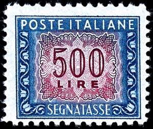 Italien Portomarken 1947, 1 L. - 500 L. ... 