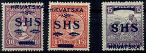 Jugoslawien 15 f. violett und 10 u. 15 f. ... 