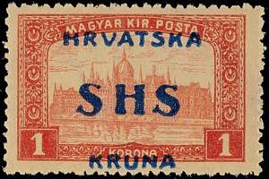 Jugoslawien 1 Kr. Parlamentszeichnung mit ... 