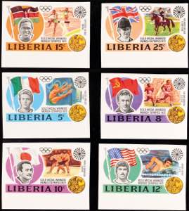 Liberia 5 bis 25 C. Olympiade München 1972, ... 