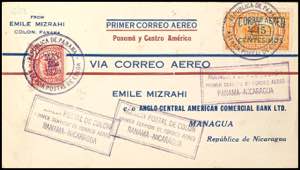 Luftpost 1929, Panama, Erstflug Panama - ... 