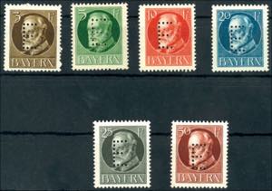 Bavaria Official Stamps 3 Pfg - 20 Pfg and ... 