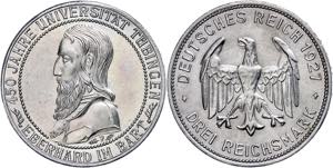 Coins Weimar Republic 3 Reichmark, 1927, 450 ... 