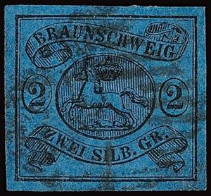 Braunschweig 2 Sgr. a. blau, farbfrisches, ... 