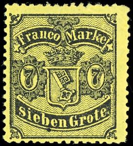 Bremen 7 Grote black on yellow, except for ... 