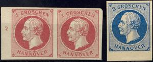 Hanover 1 Gr. Rose, unused horizontal pair ... 