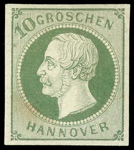 Hanover 10 Groschen, dark greenish olive, ... 