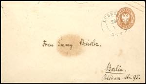 Luebeck 4 Shilling postal stationery cover, ... 