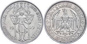 Münzen Weimar 3 Reichsmark, 1929, Meißen ... 