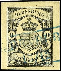 Oldenburg 3 Gr. Wappen auf mittelgelb, ... 