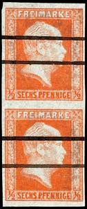 Preußen 1/2 Sgr. orange, farbfrisches und ... 