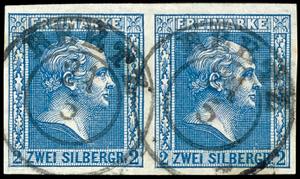 Preußen 1 Sgr. blau, gegitterter Grund, ... 