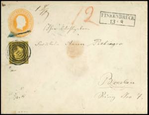 Prussia  Postal Stationary 3 Sgr. Orange ... 