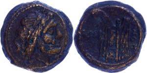 Coins Roman Republic Æ semis to 211 (26 mm, ... 
