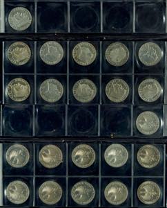 Münzen Bund ab 1946 11 x 5 Mark, 1964, ... 