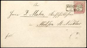 Breast shields with old cancels from Saxony ... 
