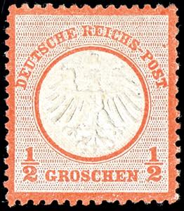 German Reich 1 / 2 Gr. Reddish orange, ... 