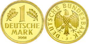 Münzen Bund ab 1946 1 DM, 2001, J, ... 