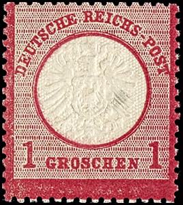 German Reich 1 Groschen carmine, large ... 