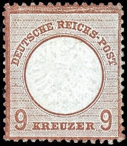 German Reich 9 Kr. Medium red brown, perfect ... 